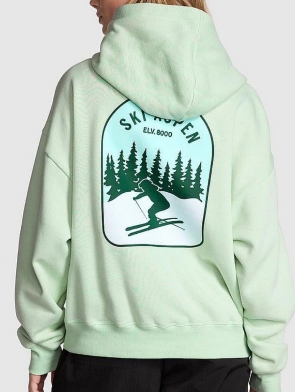Victoria's Secret Ski Aspen Post Card Pullover Hoodie Large 🆕